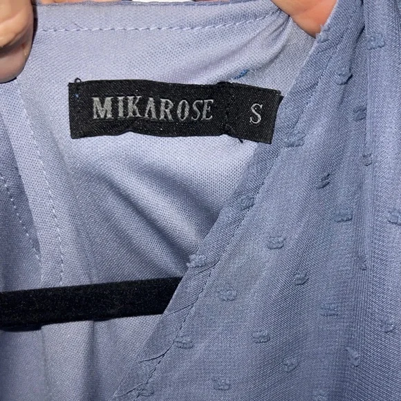 Mikarose Blue Midi Dress with Ruffle Sleeves Baby Shower/Wedding Shower Dress! - Picture 7 of 8